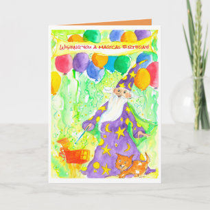 Magic-guiden för grattis på födelsedagen kort