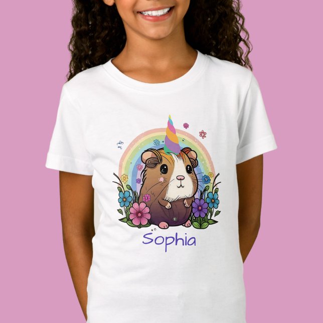 Magic Guinea Gris Unicorn, Personlig Namn T Shirt (Skapare uppladdad)