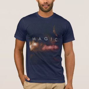 Magic Guld Fantasy Astronomy Crescent Clouds T Shirt