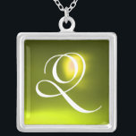 MAGIC GULT TOPAZ GEM STONE MONOGRAM SILVERPLÄTERAT HALSBAND<br><div class="desc">Elegant och unik design med gemstone. Mycket exakt modellering och rendering i 3D Studio Max av Bulgan Lumini .Part från serien Hyper Talismans.</div>