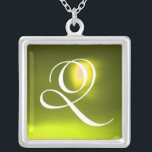 MAGIC GULT TOPAZ GEM STONE MONOGRAM SILVERPLÄTERAT HALSBAND<br><div class="desc">Elegant och unik design med gemstone. Mycket exakt modellering och rendering i 3D Studio Max av Bulgan Lumini .Part från serien Hyper Talismans.</div>