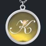 MAGIC GULT TOPAZ GEM STONE MONOGRAM SILVERPLÄTERAT HALSBAND<br><div class="desc">Elegant och unik design med gemstone. Mycket exakt modellering och rendering i 3D Studio Max av Bulgan Lumini .Part från serien Hyper Talismans.</div>