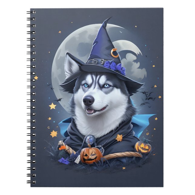 Magic Halloween Delight Hund Anteckningsbok (Framsidan)