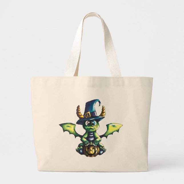 Magic Halloween Dragon Design Jumbo Tygkasse (Framsidan)