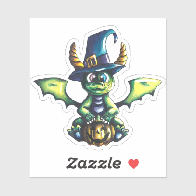 Magic Halloween Dragon Design Klistermärken (Ark)