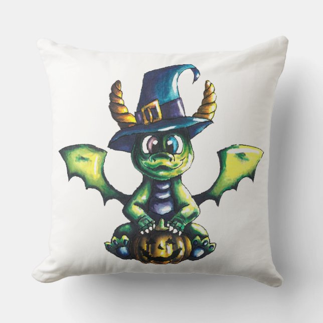 Magic Halloween Dragon Design Kudde (Framsida)