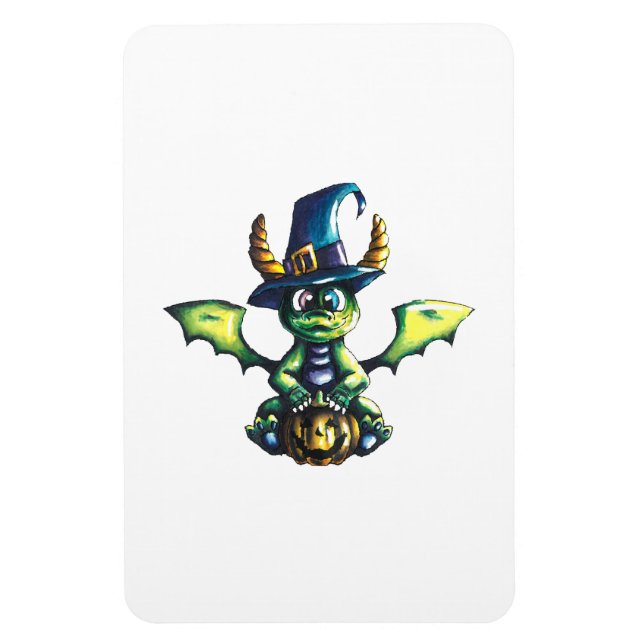 Magic Halloween Dragon Design Magnet (Vertikal)