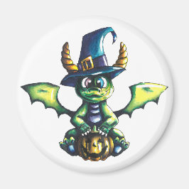 Magic Halloween Dragon Design Magnet