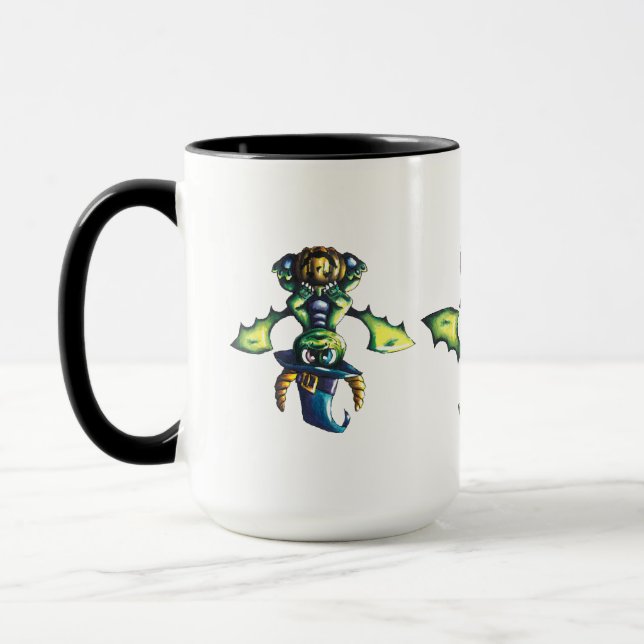 Magic Halloween Dragon Design Mugg (Vänster)