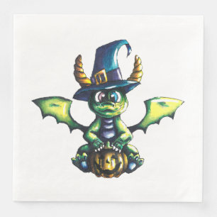 Magic Halloween Dragon Design Pappersservett