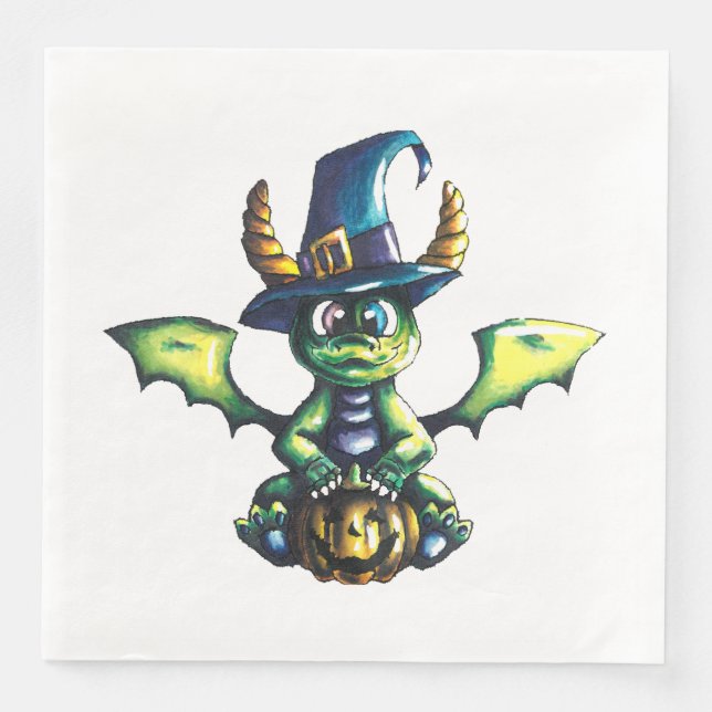 Magic Halloween Dragon Design Pappersservett (Framsida)
