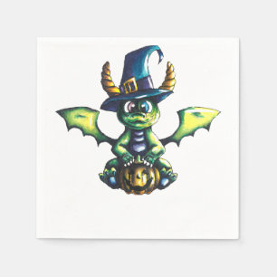 Magic Halloween Dragon Design Pappersservett