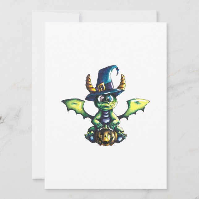 Magic Halloween Dragon Design Spara Datumet (Framsida)