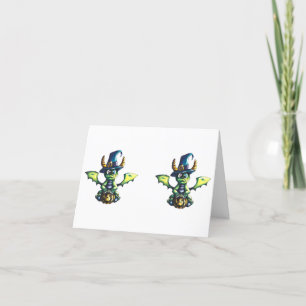Magic Halloween Dragon Design Tack Kort