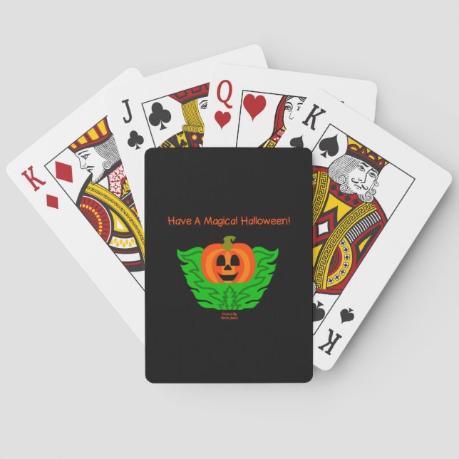 Magic Halloween Pumpkin-uppspelningskort Casinokort (Baksidan)