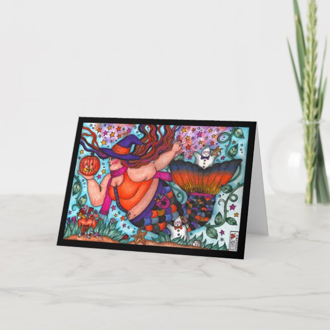 Magic Halloween-Sjöjungfru-mappat kort (Framsida)