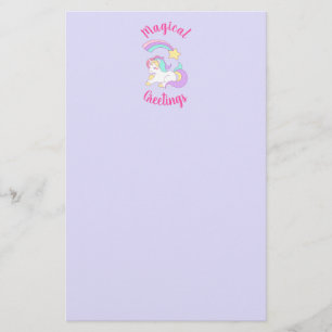 Magic Hälsning Unicorn & Shooting Star Brevpapper