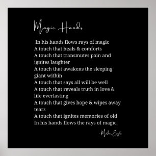 Magic händer kärlek dikt poetry poster väggkonsdek
