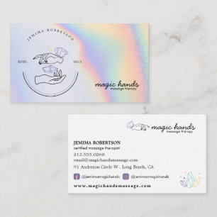 Magic Händer Massage Therapist Esoteric Business Visitkort