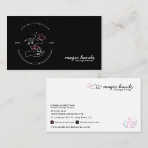 Magic Händer Massage Therapist Esoteric Business Visitkort