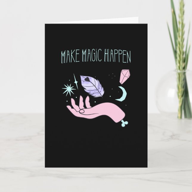 Magic Happen Witchcraft Wicca Kort (Framsida)