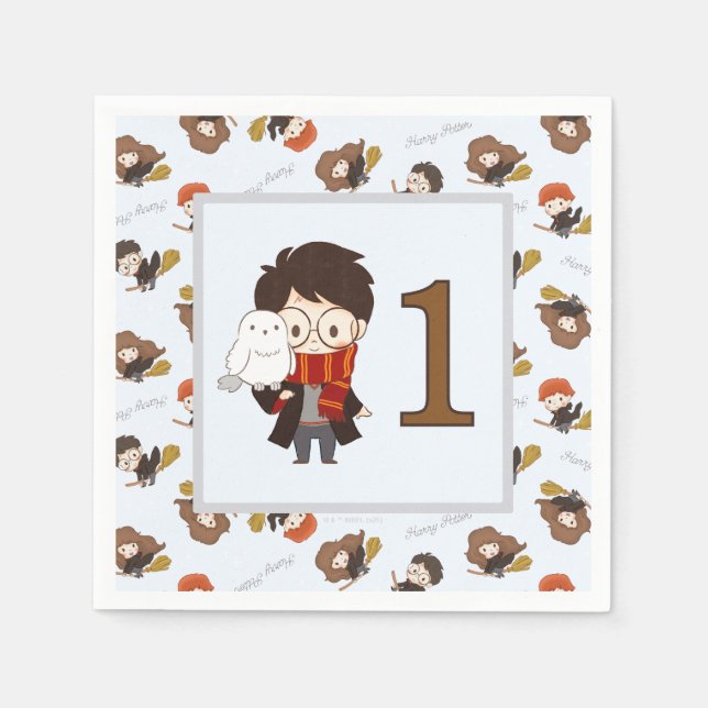 Magic HARRY POTTER™ och Hogwarts födelsedag Pappersservett (Framsidan)