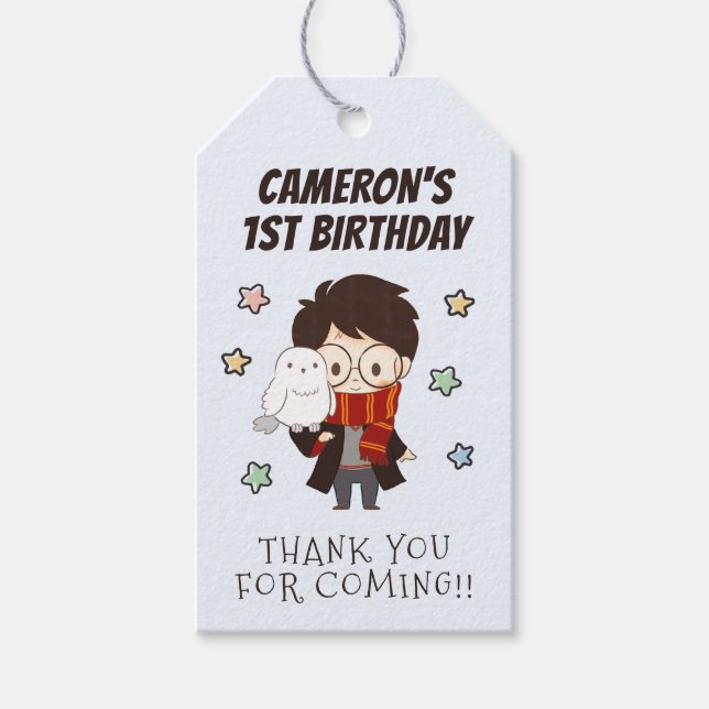 Magic HARRY POTTER™ och Hogwarts födelsedag Presentetikett (Framsidan)