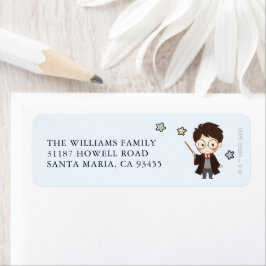 Magic HARRY POTTER™ och Hogwarts födelsedag Returadress Etikett