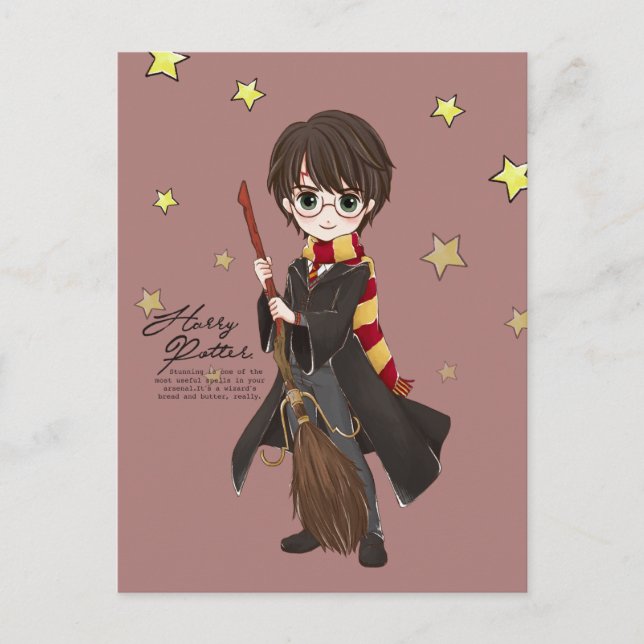 Magic HARRY POTTER™ Watercolor Inbjudan Vykort (Framsida)