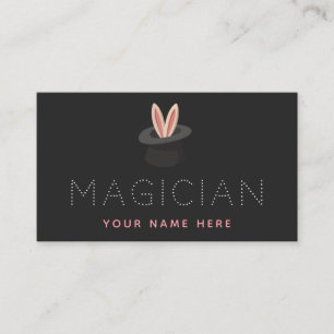 Magic Hat Rabbit Bunny Öron Magician Social Media Visitkort