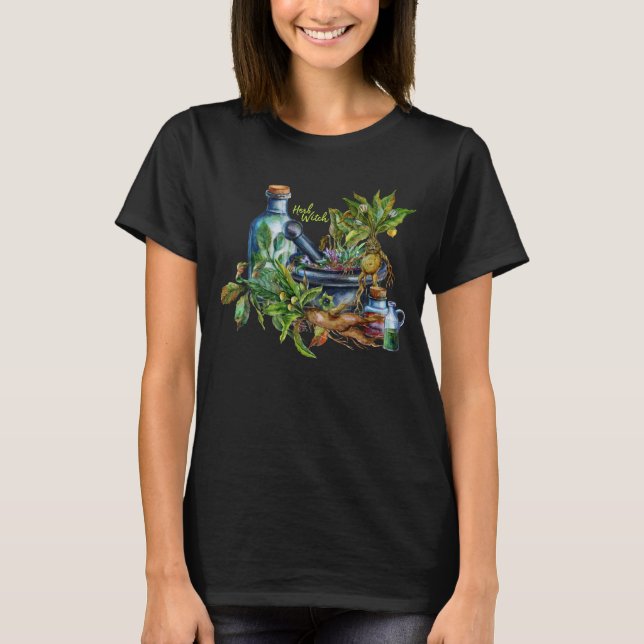 Magic Herb Witch Ingredients T Shirt (Framsida)