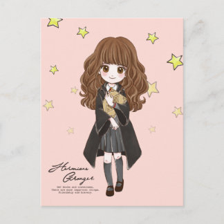 Magic Hermione Granger Watercolor Inbjudan Vykort