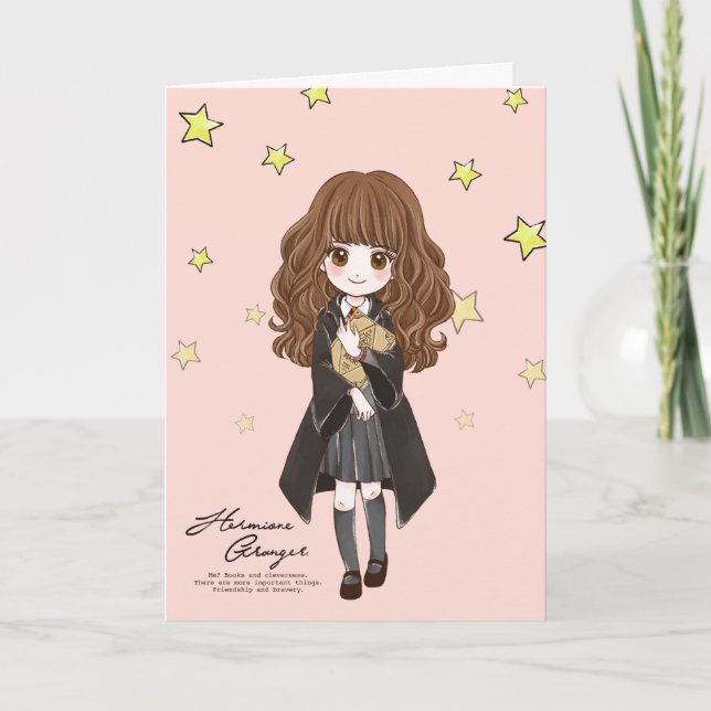 Magic Hermione Granger Watercolor Kort (Framsida)