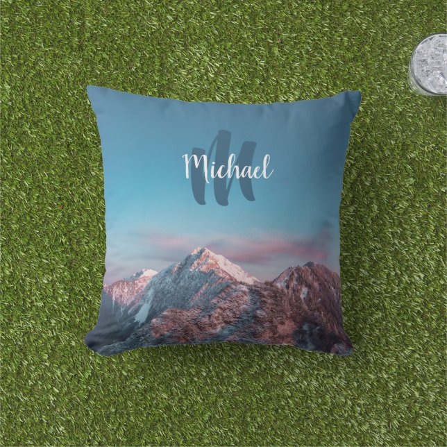 Magic himlar monogram berg Storžič Slovenien Kudde (Gräs)