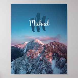 Magic himlar monogram berg Storžič Slovenien Poster