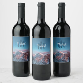 Magic himlar monogram berg Storžič Slovenien Vinflaska Etikett
