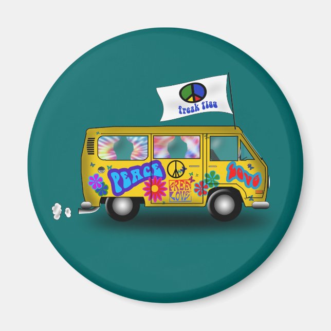 Magic Hippie Van Magnet (Framsidan)