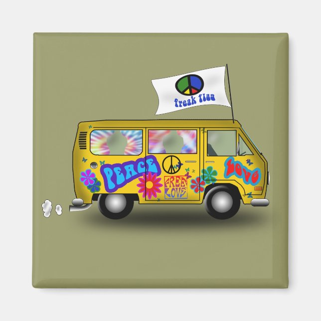 Magic Hippie Van Magnet (Framsidan)
