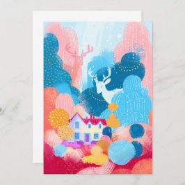 Magic Hjort, Cute House och Tiny Anka Inbjudningar