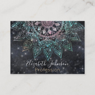 Magic HoloGrapala Mandala Glitter Sparks Design Visitkort