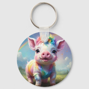 "Magic Hooves: The Rainbow Unicorn Gris" Nyckelring