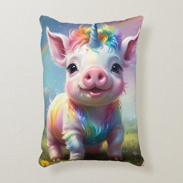 "Magic Hooves: The Rainbow Unicorn Gris" Prydnadskudde (Framsidan(Vertikal))