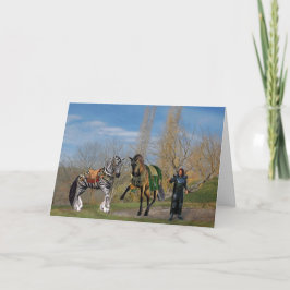 Magic Horses Birthday Card Kort