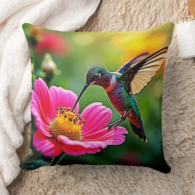 Magic Hummingbird Moments Design Kudde (Filt)