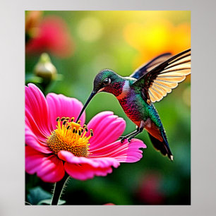 Magic Hummingbird Moments Design Poster