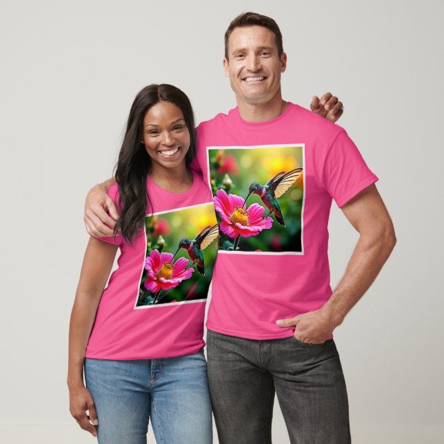 Magic Hummingbird Moments Design T Shirt (Unisex)