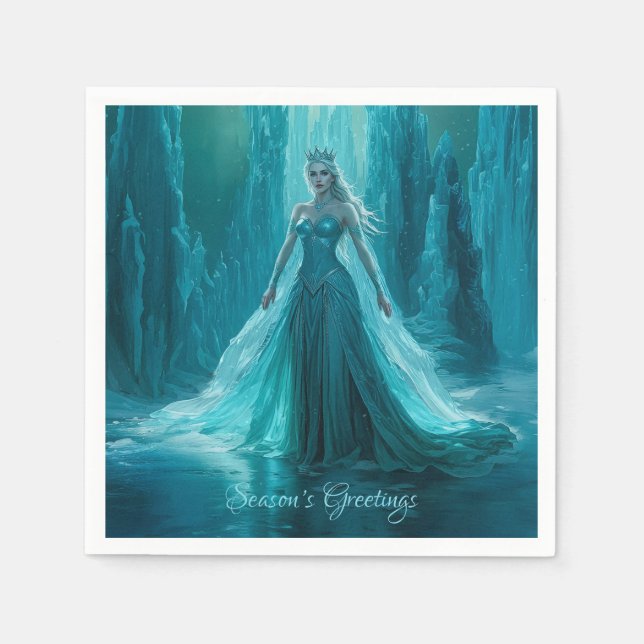 Magic Ice Queen Winter jul Pappersservett (Framsidan)