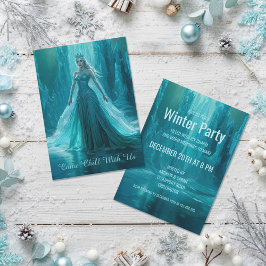 Magic Ice Queen Winter jul Party Inbjudningar