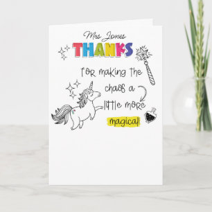 Magic in Chaos Unicorn Gift-kupongen Kort