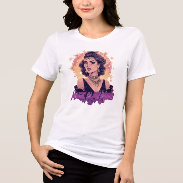 Magic in My Mood T-Shirt – Retro Witchy Aesthetic  (Framsida)